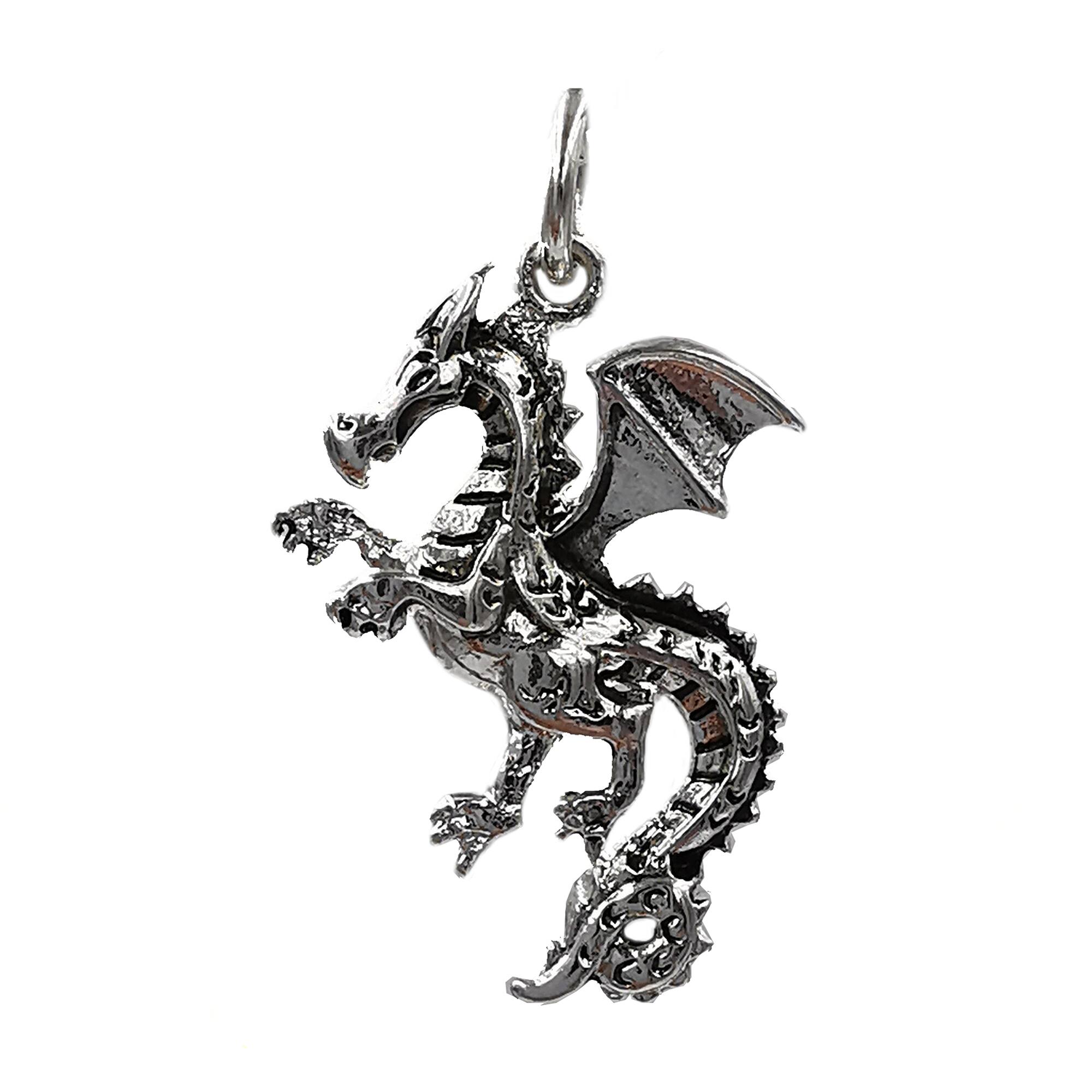 Silver Plated Dragon Charm by Bead Landing™